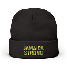 Load image into Gallery viewer, Jamaica Strong Knit Beanie — Embroidered Reggae Flag Winter Hat