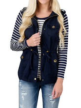 Load image into Gallery viewer, Drawstring Waist Vest with Pockets