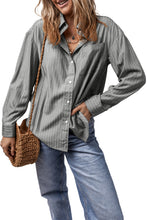 Load image into Gallery viewer, Striped Button Up Long Sleeve Shirt
