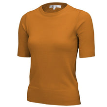 Load image into Gallery viewer, Half Short Sleeve Pullover Knit Sweater Crewneck