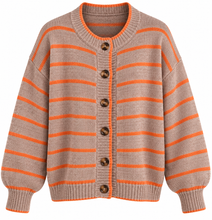 Load image into Gallery viewer, Fallon Striped Button-Down Knit Cardigan