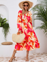 Load image into Gallery viewer, Coral Long Sleeve Midi Dress