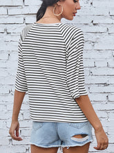 Load image into Gallery viewer, Raglan Striped Sleeve T-Shirt