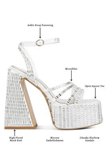 Load image into Gallery viewer, Lustrous Flare Heel Sandals