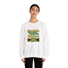 Load image into Gallery viewer, Jamaican Phrase Sweatshirt - "Wi Likkle But Wi Tallawah" Crewneck with Jamaica Flag
