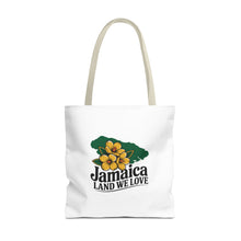 Load image into Gallery viewer, Jamaica Land We Love Tote Bag — Floral Island Map Beach Market Tote