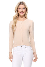 Load image into Gallery viewer, Crew neck Cardigan Sweater