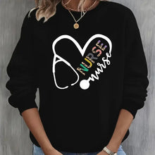 Load image into Gallery viewer, Stethoscope Heart Nurse Sweater