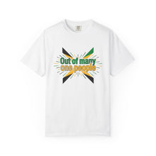 Load image into Gallery viewer, Out of Many One People T-Shirt — Jamaican Unity Flag Graphic Tee