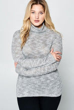 Load image into Gallery viewer, LONG SLEEVE KNIT TURTLENECK TOP