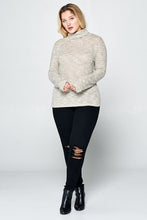 Load image into Gallery viewer, LONG SLEEVE KNIT TURTLENECK TOP