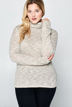 Load image into Gallery viewer, LONG SLEEVE KNIT TURTLENECK TOP