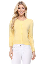 Load image into Gallery viewer, Crew neck Cardigan Sweater