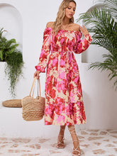 Load image into Gallery viewer, Coral Long Sleeve Midi Dress