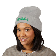 Load image into Gallery viewer, Jamaica Embroidered Cuffed Beanie — Cozy Travel & Reggae Knit Hat