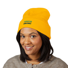 Load image into Gallery viewer, Jamaican Embroidered Cuffed Beanie — Reggae-Inspired Knit Hat