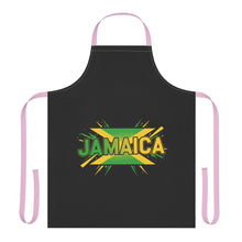 Load image into Gallery viewer, Jamaica Flag Apron — Caribbean Kitchen Chef Apron with Bold Jamaica Text