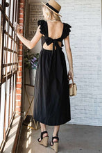 Load image into Gallery viewer, LINEN RUFFLE MID DRESS