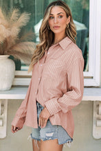 Load image into Gallery viewer, Striped Button Up Long Sleeve Shirt