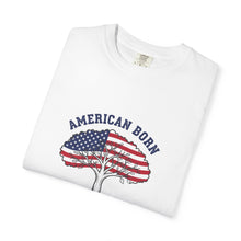 Load image into Gallery viewer, American Born Jamaican Roots T-Shirt — USA Flag Tree Graphic Tee