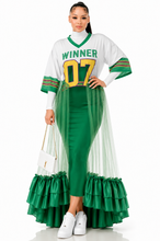 Load image into Gallery viewer, Jasmine Plus Size Jersey Top Ruffle Hem Panel Dress