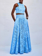 Load image into Gallery viewer, Lacey Eyelet Maxi Skirt Set