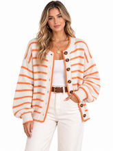 Load image into Gallery viewer, Fallon Striped Button-Down Knit Cardigan