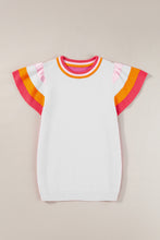 Load image into Gallery viewer, Color Block Round Neck Knit Top