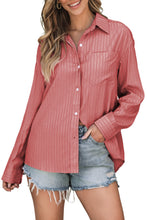 Load image into Gallery viewer, Striped Button Up Long Sleeve Shirt