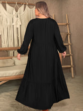 Load image into Gallery viewer, Fatima Ruffled V-Neck Long Sleeve Dress