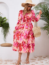 Load image into Gallery viewer, Coral Long Sleeve Midi Dress