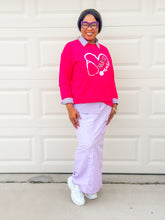 Load image into Gallery viewer, Stethoscope Heart Nurse Sweater