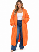 Load image into Gallery viewer, Rhonda Letter Dropped Shoulder Long Sleeve Cardigan