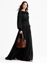 Load image into Gallery viewer, Whitley Off-Shoulder Ruffled Maxi Dress with Smocked Waist