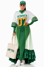 Load image into Gallery viewer, Jasmine Plus Size Jersey Top Ruffle Hem Panel Dress