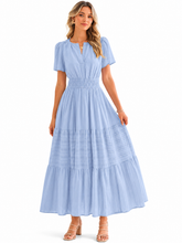 Load image into Gallery viewer, Marley Short Sleeve Tiered Midi Dress