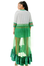 Load image into Gallery viewer, Jasmine Plus Size Jersey Top Ruffle Hem Panel Dress