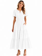 Load image into Gallery viewer, Marley Short Sleeve Tiered Midi Dress