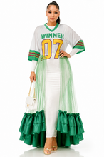 Load image into Gallery viewer, Jasmine Plus Size Jersey Top Ruffle Hem Panel Dress