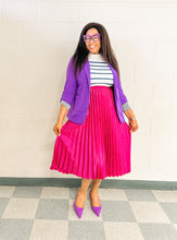Load image into Gallery viewer, Pleasant Pleated Pink Midi Skirt