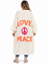 Load image into Gallery viewer, Rhonda Letter Dropped Shoulder Long Sleeve Cardigan