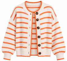 Load image into Gallery viewer, Fallon Striped Button-Down Knit Cardigan