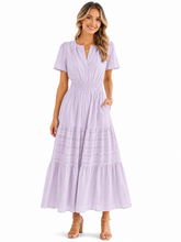 Load image into Gallery viewer, Marley Short Sleeve Tiered Midi Dress