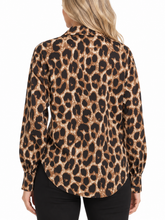 Load image into Gallery viewer, Leopard Print Button-Down Shirt