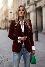 Load image into Gallery viewer, Lapel Collar One Button Blazer