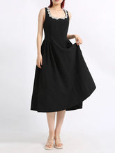 Load image into Gallery viewer, Flower Scoop Neck Sleeveless Dress