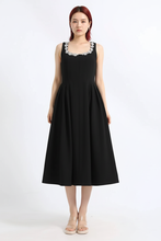 Load image into Gallery viewer, Flower Scoop Neck Sleeveless Dress