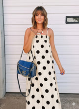 Load image into Gallery viewer, Polka Dot Spaghetti Strap Maxi Dress