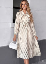 Load image into Gallery viewer, Tie Front Polka Dot Dress