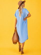 Load image into Gallery viewer, Kate Casual Shirt Dress with Side Slits
